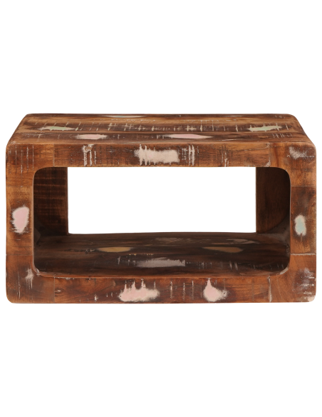 Comodino 2 pcs Marrone Legno Recuperato Massello