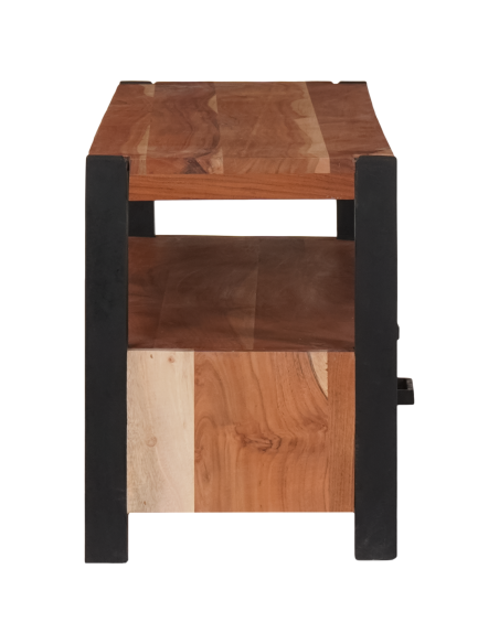 Mobile TV Marrone 110 x 30 x 40 cm legno massello di acacia