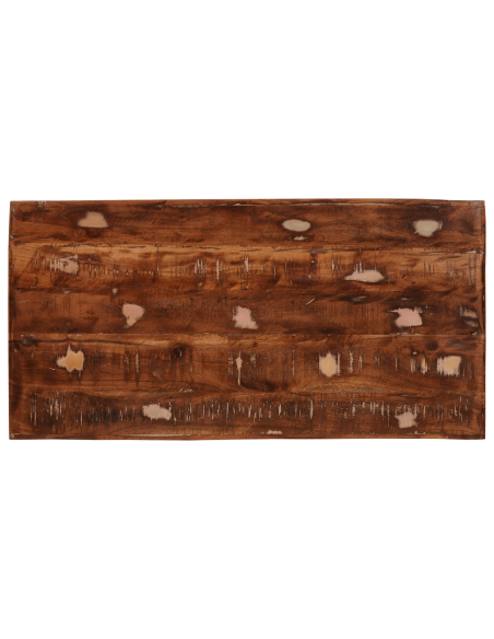 Tavolo da Trucco con specchio Marrone Legno Recuperato Massello