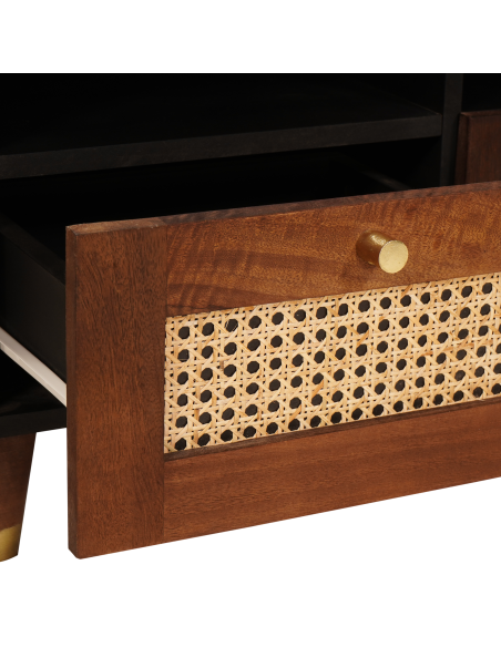 Mobile TV Marrone 70 x 33,5 x 46 cm Legno di mango massello