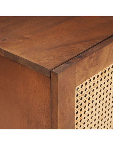 Mobile TV Marrone 105 x 33,5 x 46 cm Legno di mango massello