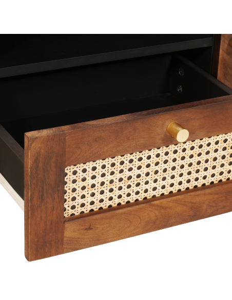 Mobile TV Marrone 105 x 33,5 x 46 cm Legno di mango massello