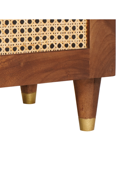 Mobile TV Marrone 105 x 33,5 x 46 cm Legno di mango massello