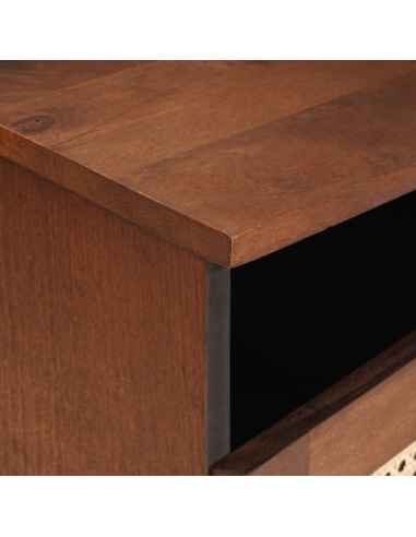 Mobile TV Marrone 80 x 33,5 x 46 cm Legno di mango massello