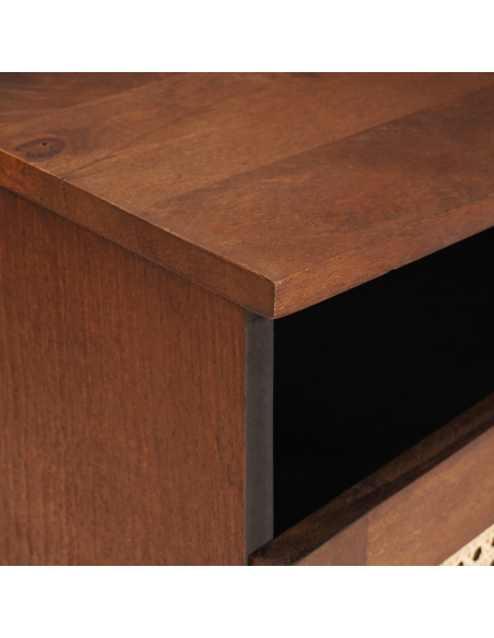 Mobile TV Marrone 80 x 33,5 x 46 cm Legno di mango massello