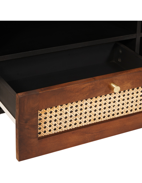 Armadi e Supporti per Storage di Media con cassetto con lo scaffale Marrone