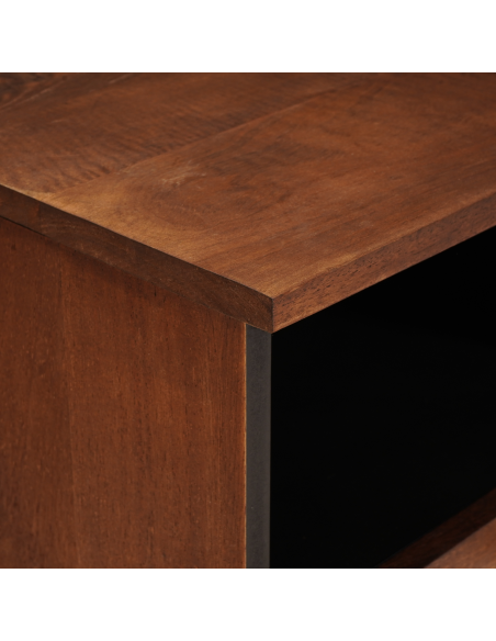 Mobile TV Marrone 100 x 33,5 x 46 cm Legno di mango massello