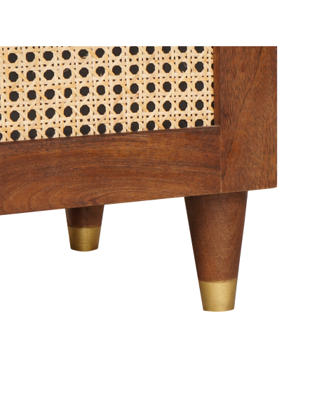 Mobile TV Marrone 100 x 33,5 x 46 cm Legno di mango massello