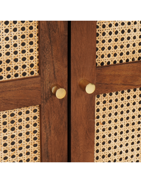 Mobile Alto Marrone 60 x 33,5 x 100 cm Legno di mango massello