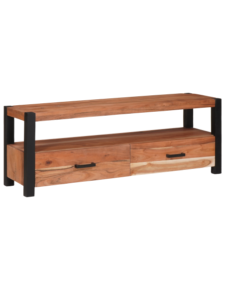 Mobile TV Marrone 110 x 30 x 40 cm legno massello di acacia