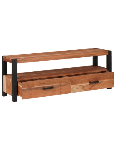 Mobile TV Marrone 110 x 30 x 40 cm legno massello di acacia