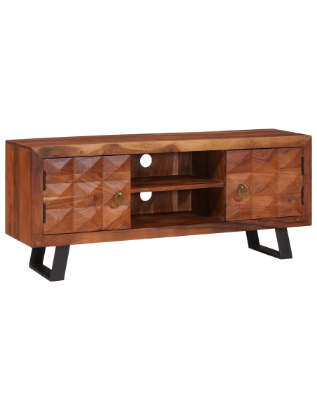 Mobile TV con lo scaffale marrone ambrato 112 x 30 x 48 cm