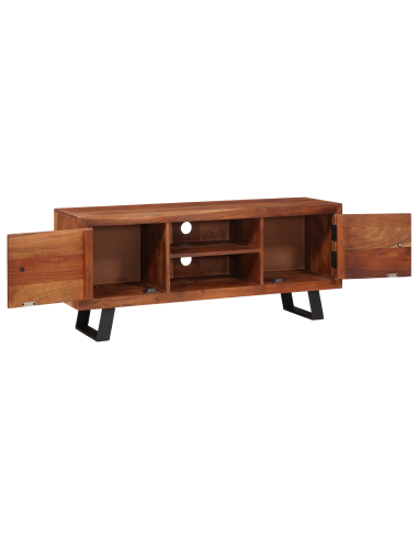 Mobile TV con lo scaffale marrone ambrato 112 x 30 x 48 cm