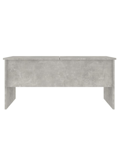 Tavolino Grigio Cemento 102x50,5x46,5 cm in Legno Multistrato