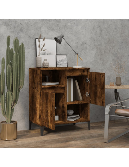 Credenza Rovere Fumo 60x35x70 cm in Legno Multistrato
