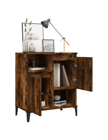 Credenza Rovere Fumo 60x35x70 cm in Legno Multistrato