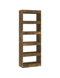 Libreria/Divisorio Rovere Fumo 60x30x166 cm in Truciolato