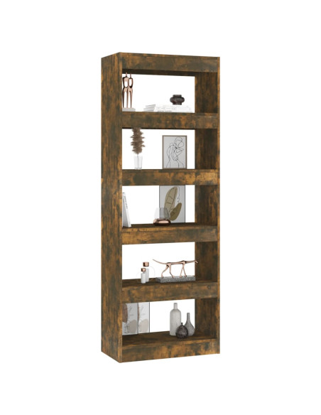 Libreria/Divisorio Rovere Fumo 60x30x166 cm in Truciolato