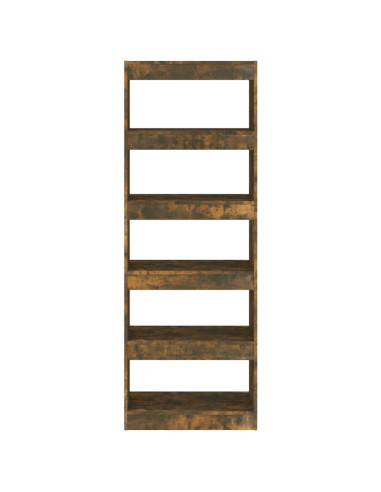 Libreria/Divisorio Rovere Fumo 60x30x166 cm in Truciolato