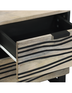 Armadio da Notte 2 pcs Bianco e Nero 40 x 33 x 46 cm 2