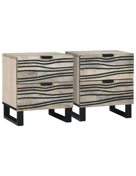 Comodini con cassetto 2 pcs Noce 40 x 33.5 x 46 cm