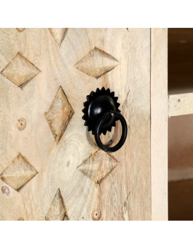 Mobile Porta TV 110x30x44 cm in Legno Massello di Mango