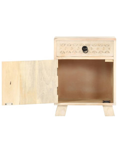 Comodino 40x30x50 cm in Legno Massello di Mango