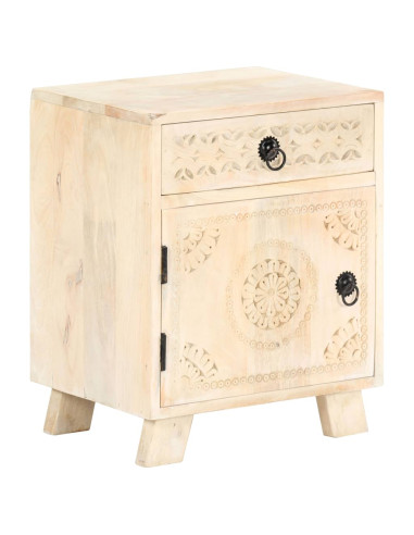 Comodino 40x30x50 cm in Legno Massello di Mango