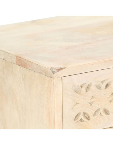 Comodino 40x30x50 cm in Legno Massello di Mango