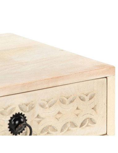 Comodino 40x30x50 cm in Legno Massello di Mango