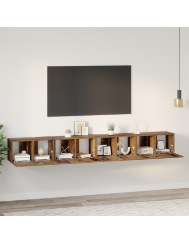 Set mobile TV 4 pcs Legno vecchio 60 x 30 x 30 cm