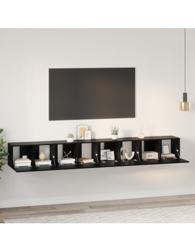 Set mobile TV 4 pcs Rovere Nero 60 x 30 x 30 cm