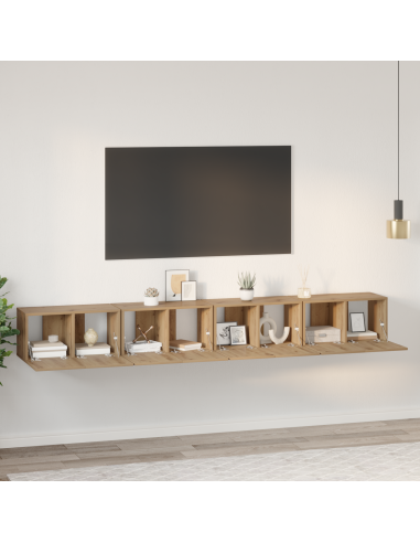 Set mobile TV 4 pcs Rovere artigianale 60 x 30 x 30 cm