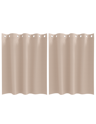 Tende Blackout con Anelli 2 pcs Talpa 140 x 140 cm Poliestere