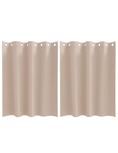 Tende Blackout con Anelli 2 pcs Talpa 140 x 140 cm Poliestere