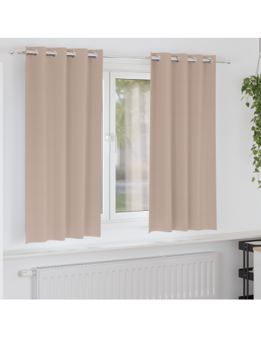 Tende Blackout con Anelli 2 pcs Talpa 175 x 140 cm Poliestere