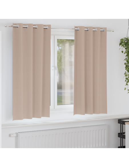 Tende Blackout con Anelli 2 pcs Talpa 175 x 140 cm Poliestere