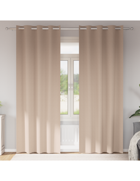 Tende Blackout con Anelli 2 pcs Talpa 225 x 140 cm Poliestere