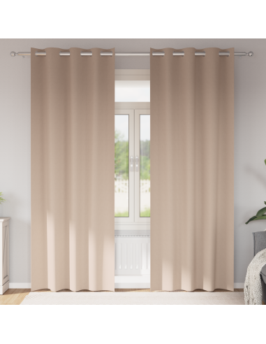 Tende Blackout con Anelli 2 pcs Talpa 260 x 140 cm Poliestere
