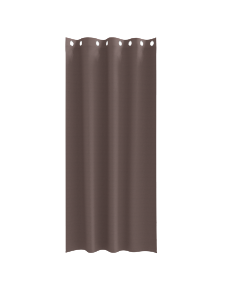 Tende Blackout con Anelli 2 pcs Marrone Scuro 225 x 140 cm