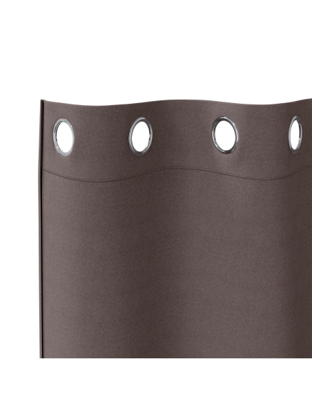 Tende con tende 2 pcs Marrone scuro 260 x 140 cm Poliestere