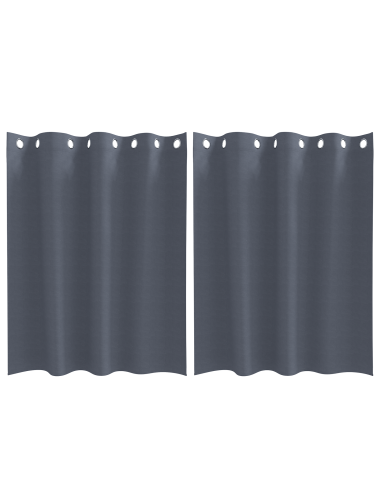 Tende Blackout con Anelli 2 pcs Antracite 140 x 140 cm