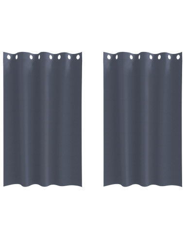Tende Blackout con Anelli 2 pcs Antracite 175 x 140 cm