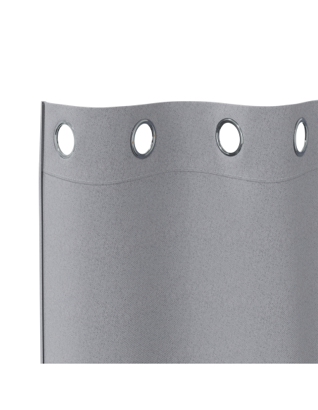 Tende con tende 2 pcs Grigio chiaro 140 x 140 cm Poliestere