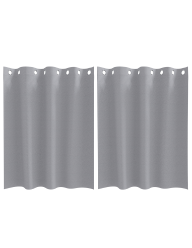 Tende Blackout con Anelli 2 pcs Grigio chiaro 140 x 140 cm