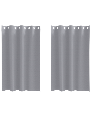 Tende Blackout con Anelli 2 pcs Grigio chiaro 175 x 140 cm