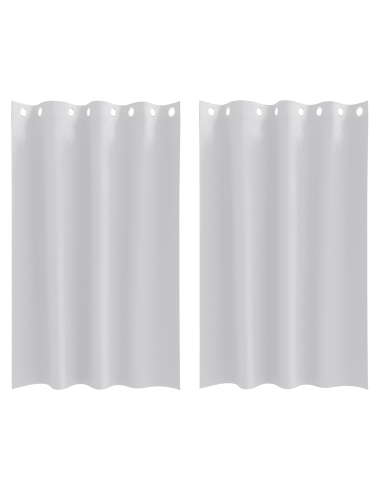 Tende Blackout con Anelli 2 pcs Grigio Chiaro 175 x 140 cm
