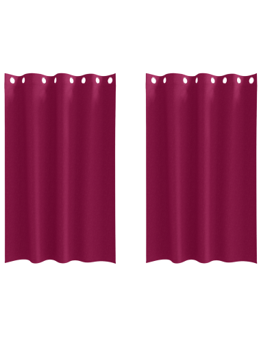 Tende Blackout con Anelli 2 pcs Rosso Vino 175 x 140 cm