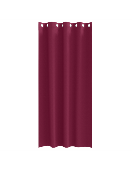 Tende Blackout con Anelli 2 pcs Rosso Vino 260 x 140 cm