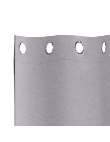 Tende con tende 2 pcs Grigio Metallico 140 x 140 cm Poliestere